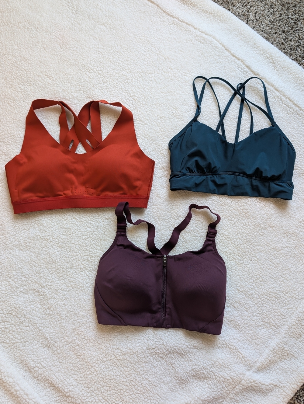 EUC set of three (3) wireless sports bras